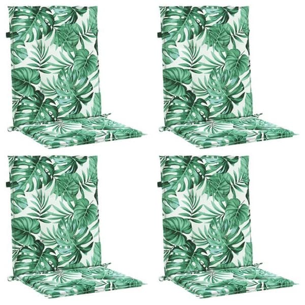 Maison Exclusive - Stolar med låg ryggstöd, 4-pack, bladmodell