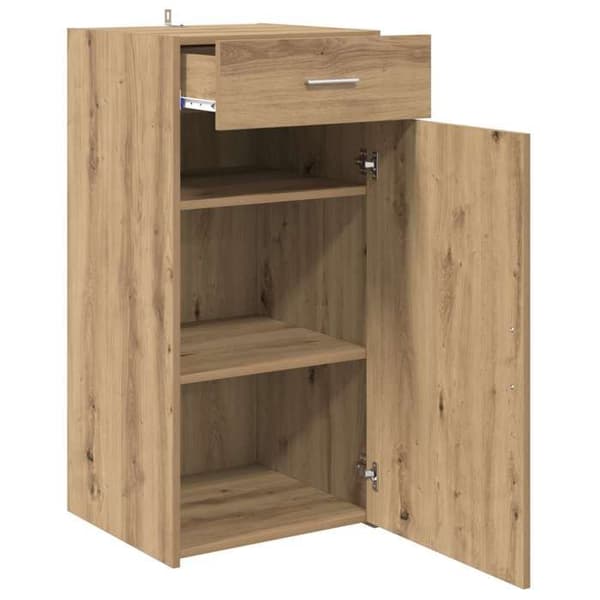 Maison Exclusive - Buffet i egetræ, håndlavet 45 x 42,5 x 93 cm Ingeniørtræ