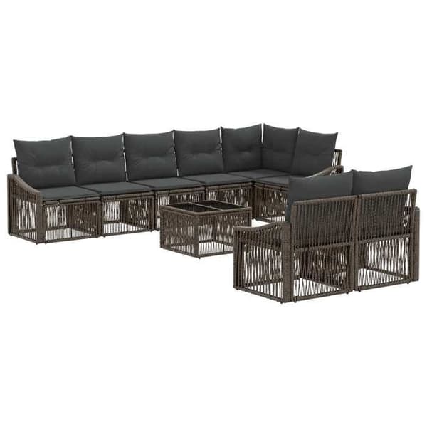 Maison Exclusive - 9 stk. have-sofa sæt i grå polyrotin