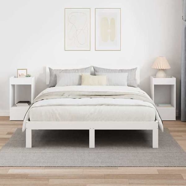 Maison Exclusive - Sidobord 2 delar Vit 30 x 30 x 56 cm Vit