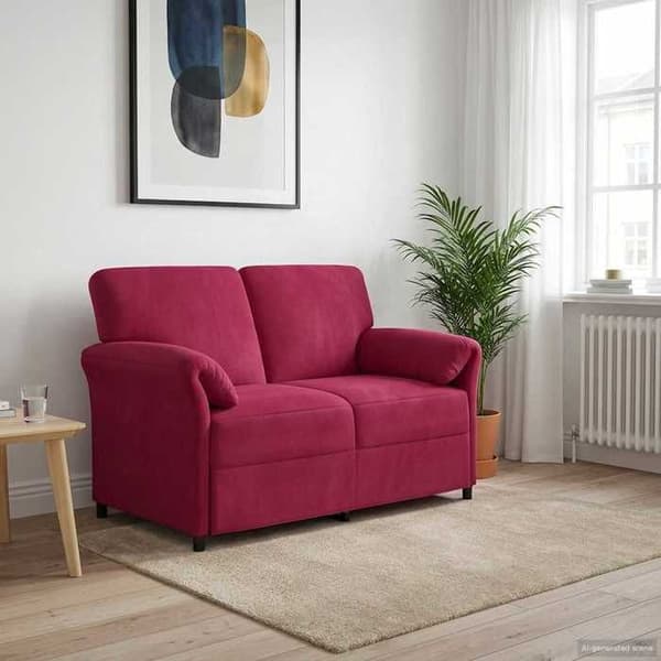 Maison Exclusive - 2-paikkainen sohva Bordeaux sametti