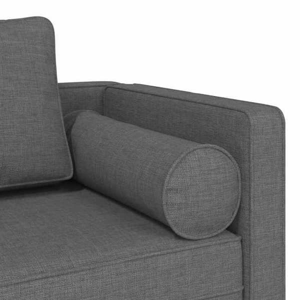 Maison Exclusive - Långfåtölj med mörkgrå kuddar i tyg