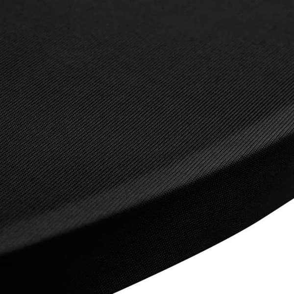Maison Exclusive - Elastiske bordbetræk Ø 80 cm Sort 2 stk.