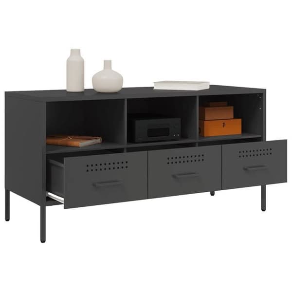 Maison Exclusive - Sort TV-møbel 100,5x39x50,5 cm stål