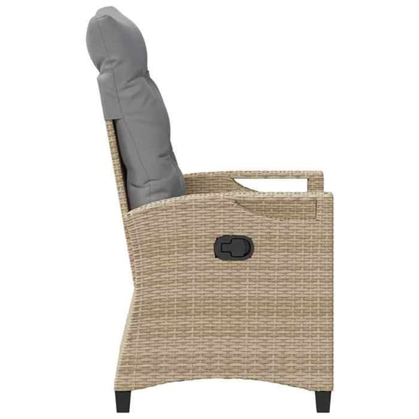 Maison Exclusive - Have stol 2 stk Beige og Lys Grå Stål og Polyester