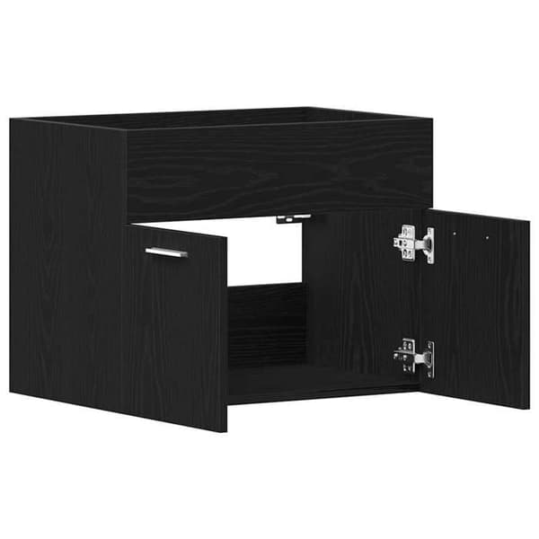Maison Exclusive - Badeværelses underskabs møbel i sort eg 60 x 38,5 x 46 cm ingeniørtræ