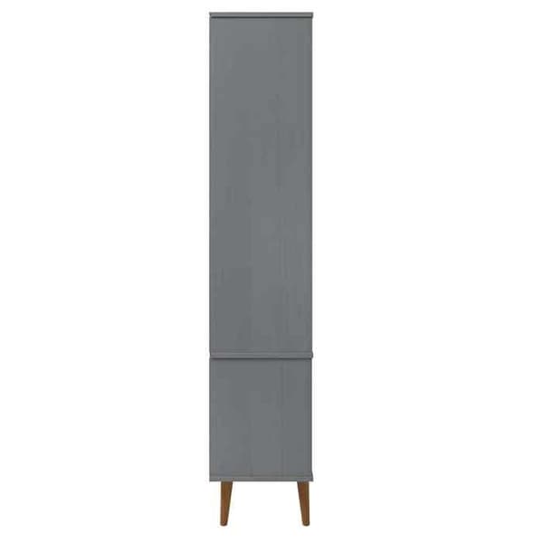 Maison Exclusive - MOLDE Harmaa vitriiniarkku 90x35x175 cm Massiivipine