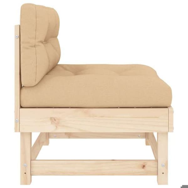 Maison Exclusive - Central soffa med kuddar av massivt furu