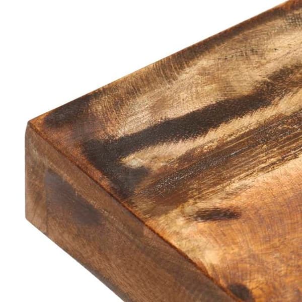 Maison Exclusive - Bænk 110 cm Solid genbrugstræ og stål kastanj