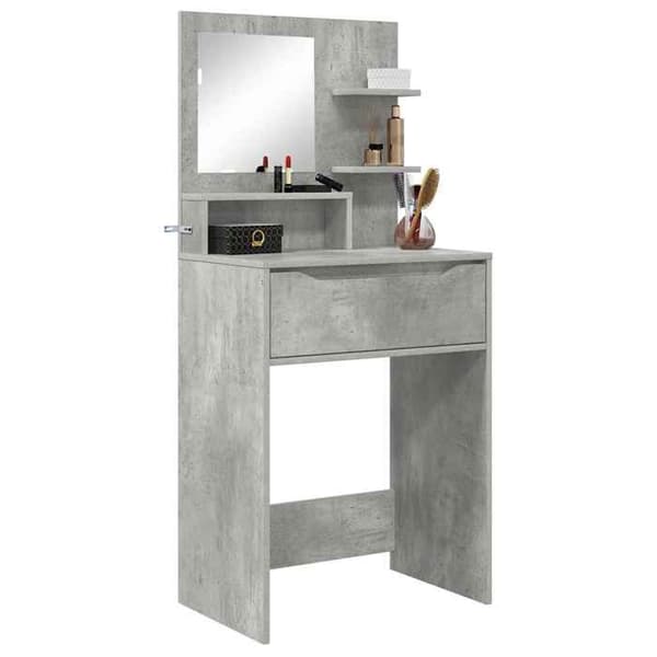 Maison Exclusive - Makeupborde til værelset Grå beton 80 x 39,6 x 135 cm