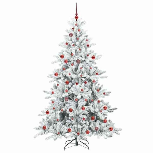 Maison Exclusive - Kunstigt Juletræ med Ledninger Hvid 210 cm Vit