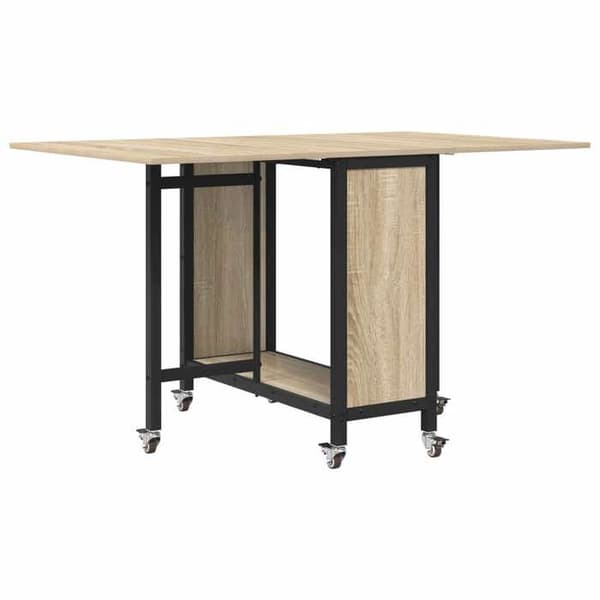 Maison Exclusive - Fällbord med hjul 130 x 80 x 76,5 cm