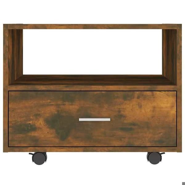 Maison Exclusive - Sofabord i røgfyldt eg 55x55x40 cm ingeniørtræ