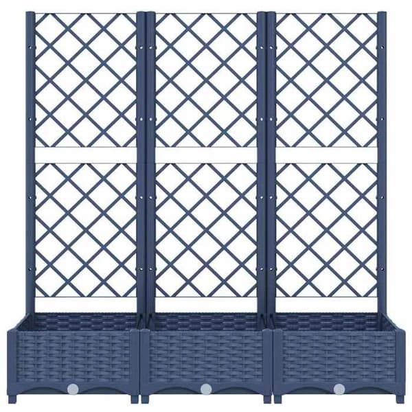 Maison Exclusive - Siniharmaa trellissipöytä 120x40x121,5 cm PP