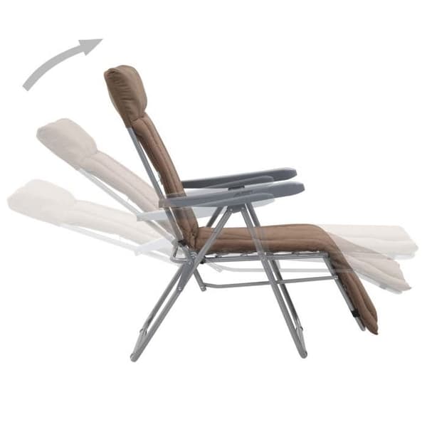 Maison Exclusive - Fällbara stolar med kuddar, set om 2, brun