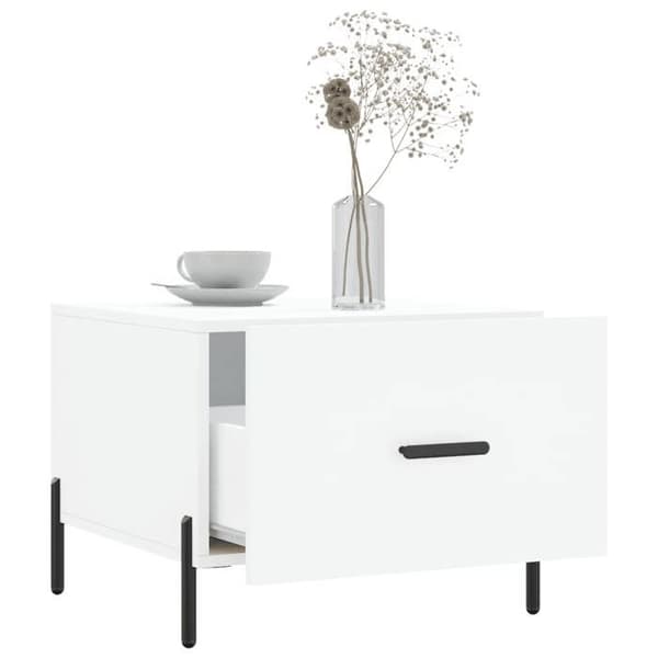 Bord - EKSKLUSIV HUS - 50x50x40 cm - Sæt af 2 - Ingeniørtræ - Hvid Vit