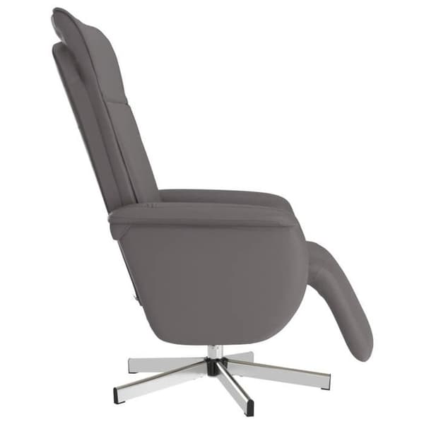 Maison Exclusive - Recliner med fotstöd i grått konstläder Grå