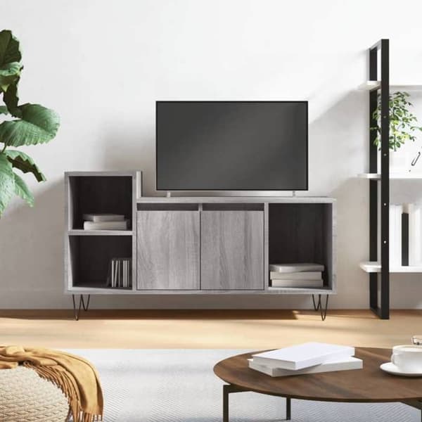 Maison Exclusive - TV-møbel Sonoma grå 100x35x55 cm Ingeniørtræ