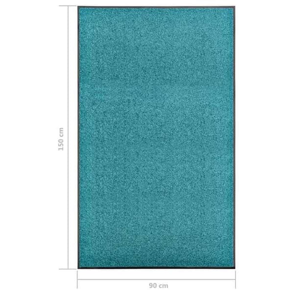 Maison Exclusive - Vaskbar dørmåtte Cyan 90x150 cm