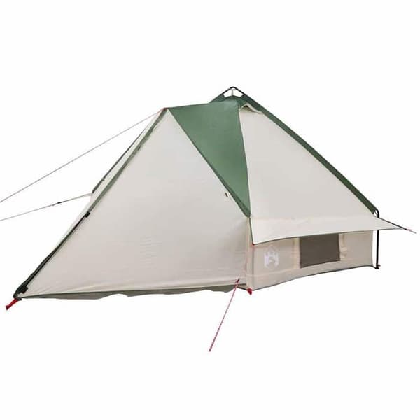 Maison Exclusive - Teepee-tält för 6 personer Grön och vit