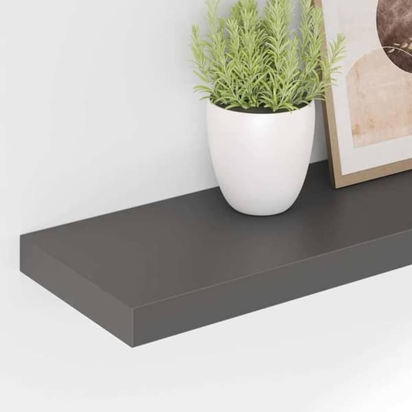 Maison Exclusive - Kelluva seinähylly Harjattu harmaa 80x23,5x3,8 cm MDF