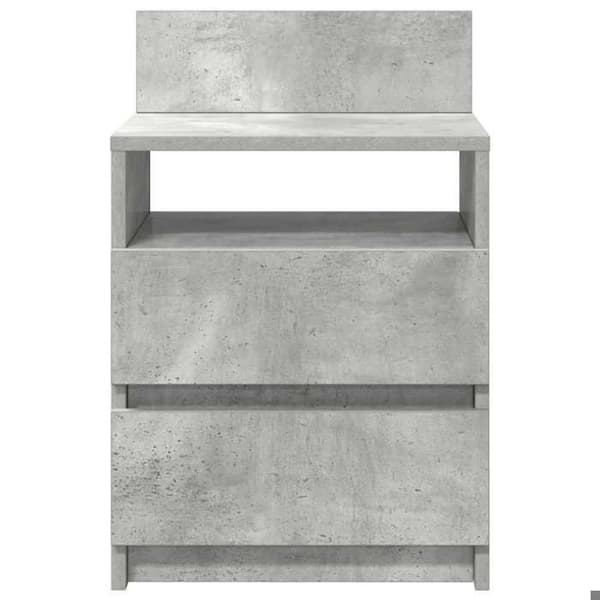Maison Exclusive - Yöpöydät (2 kpl) 2 laatikolla, betoni harmaa 40 x 33 x 60 cm