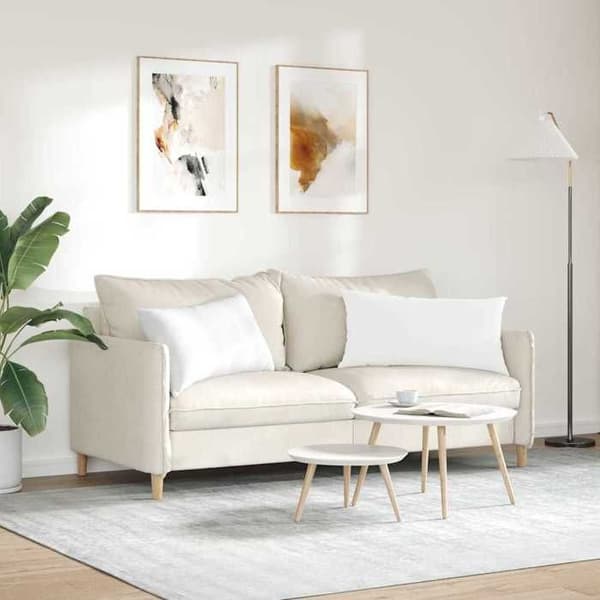 Soffkuddar - EXKLUSIV HEM - 80 x 40 cm (2-pack) - Vit - Avtagbar - Polyesterfyllning Vit