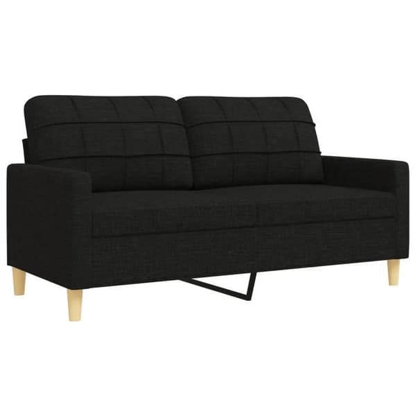Maison Exclusive - 4 osan sohvasetti mustalla kangaspedillä