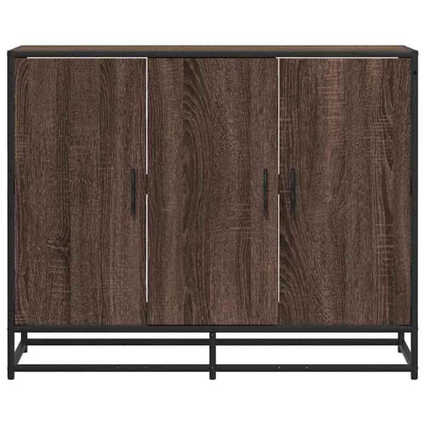 Maison Exclusive - Buffet i brunt egetræ 94x35x76 cm i ingeniørtræ