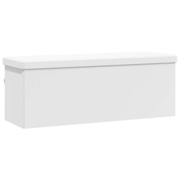 Maison Exclusive - Fällbar förvaringsbänk vit PVC
