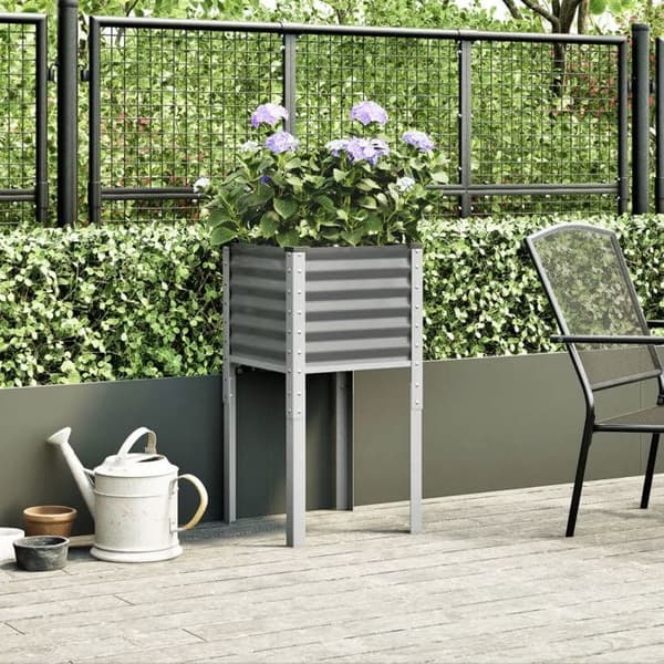 Maison Exclusive - Grå plantekasse 45x45x88 cm stål Grå