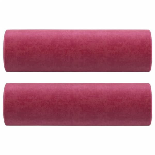 Maison Exclusive - Soffa 2 platser med bordeaux kuddar 120 cm sammet