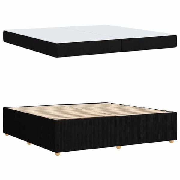 Maison Exclusive - Sängram Svart 200 x 200 cm tyg