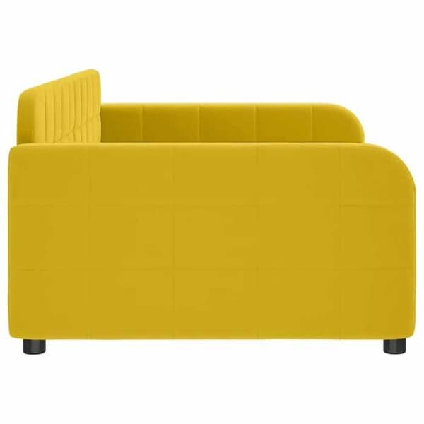 Maison Exclusive - Sängsoffa utan madrass gul 100x200 cm sammet Gul