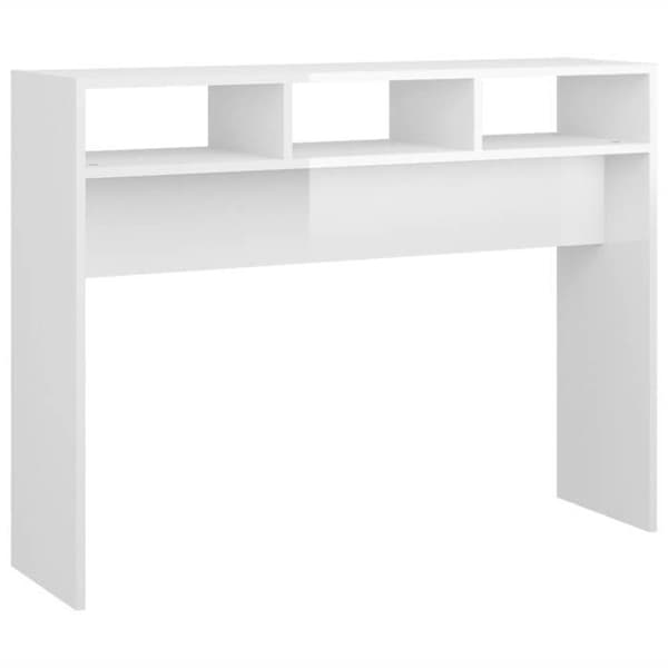 Maison Exclusive - Konsolbord vit glans 105x30x80 cm ingenjörsträ Vit