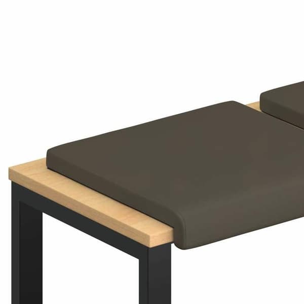 Maison Exclusive - Bænk pude 2 stk Kunstlæder Grå Dybde 35 cm