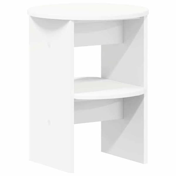 Maison Exclusive - 2 stk. sidebord Hvid Ø40 x 50 cm Ingeniørtræ