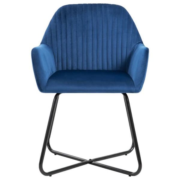 Maison Exclusive - Spisestole sæt af 4 Blå Velour Blå