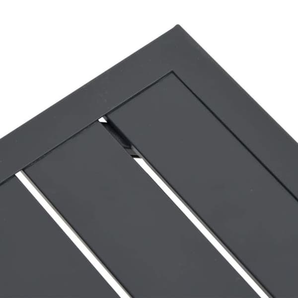 Maison Exclusive - Anthracite-puutarhapöytä 34x34x38 cm terästä