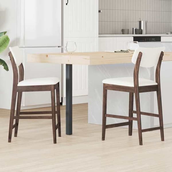 Maison Exclusive - Matstolar 2 st Massivt Gummiträ