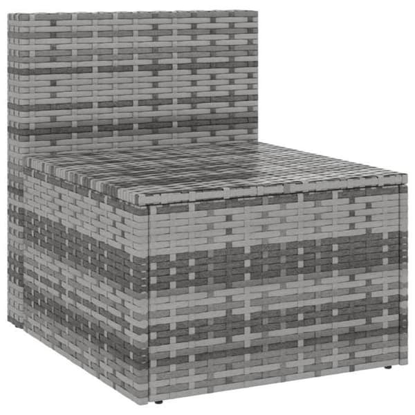 Maison Exclusive - Centrala trädgårdssoffor och kuddar 2 st Grå flätad resin