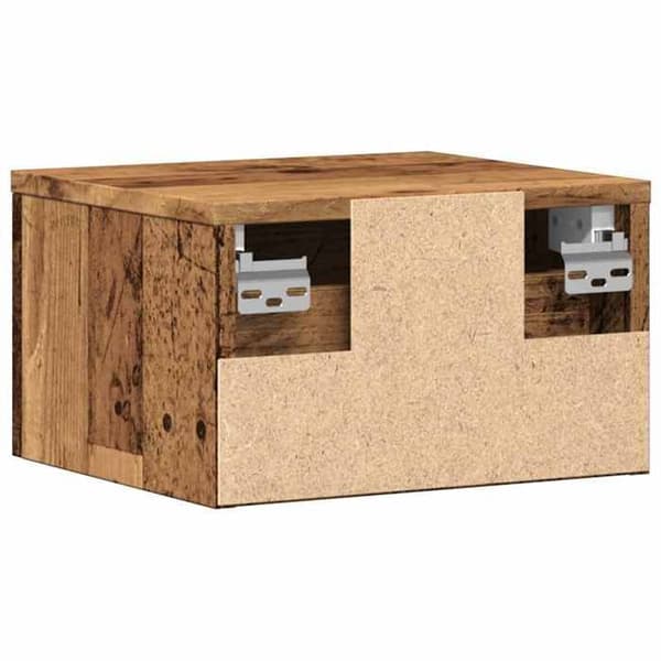 Maison Exclusive - Vanhan puun seinähyllyyöpyöre 34x30x20 cm