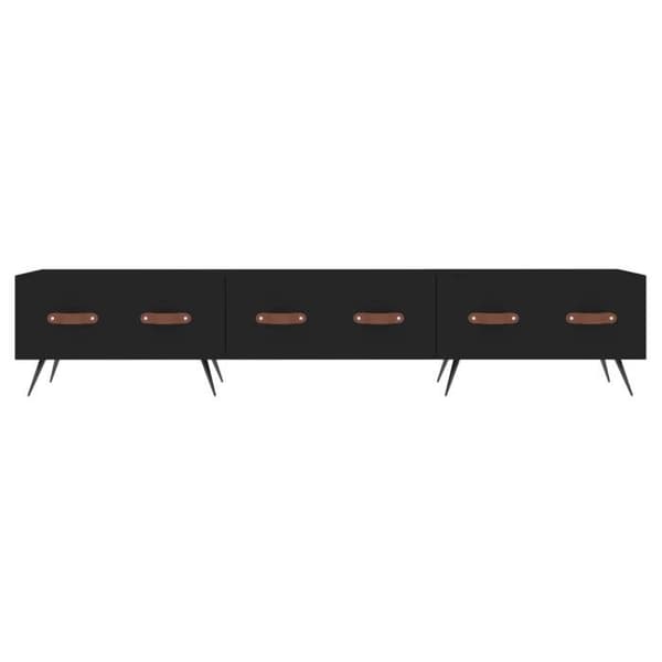 Maison Exclusive - Sort TV-møbel 150x36x30 cm i ingeniørtræ