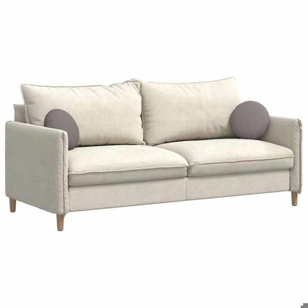 Maison Exclusive - Sittkuddar 2 st Tyg Taupe Ø30 x 13 cm Mol
