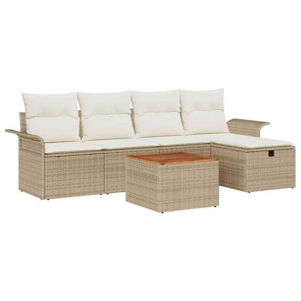Maison Exclusive - 6-delt have-sofa sæt Beige polyrotin