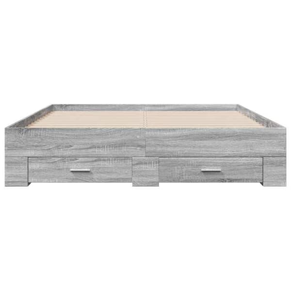 Maison Exclusive - Sengestel med skuffer uden madras sonoma grå 150x200 cm