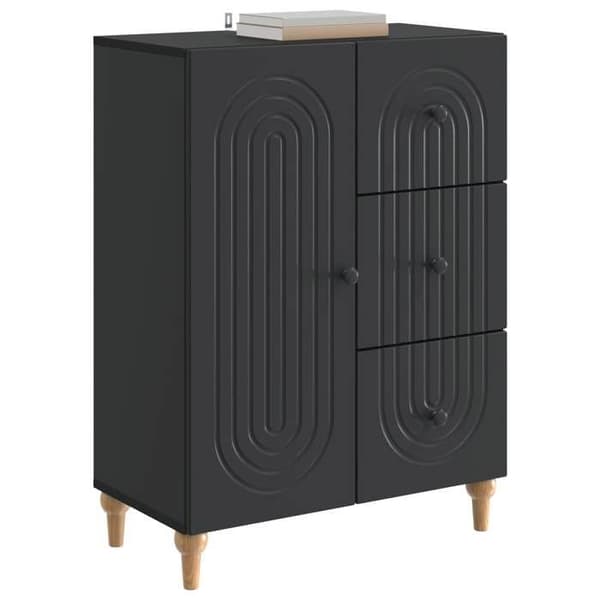Maison Exclusive - Buffet Sort 66 x 34,5 x 90 cm Ingeniørtræ