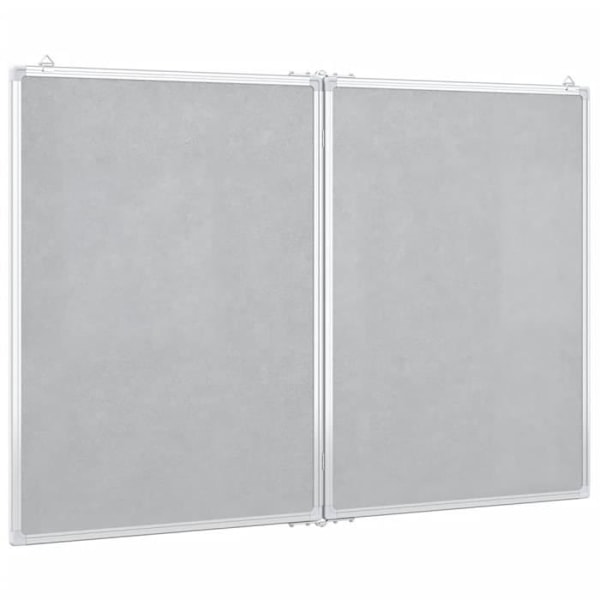 Foldbar magnetisk whiteboardtavle 120x80x1,7 cm aluminium [cm]