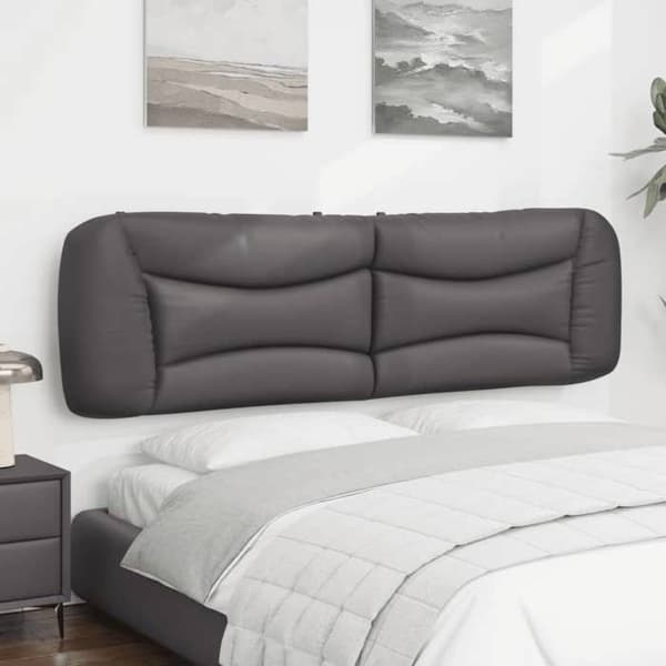 Maison Exclusive - Huvudgavelkudde Hvar grå 180 cm i konstläder
