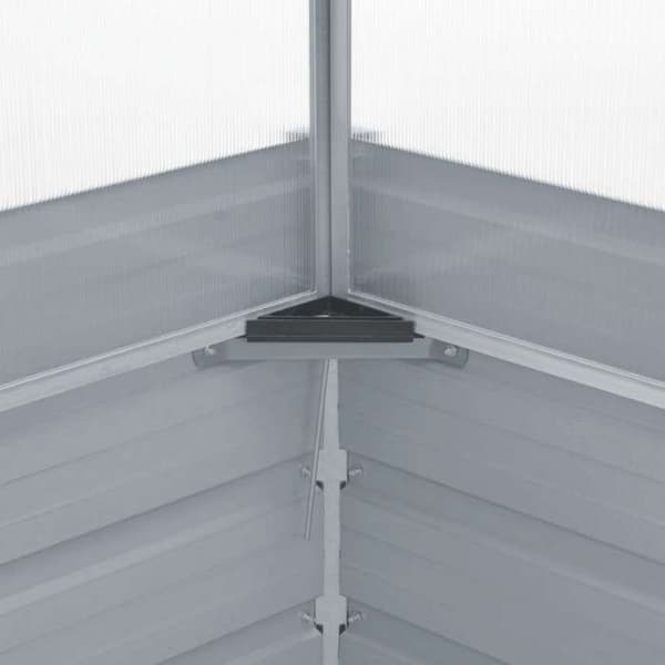 Maison Exclusive - Växthus 100 x 100 x 85 cm Grå Galvaniserat Stål